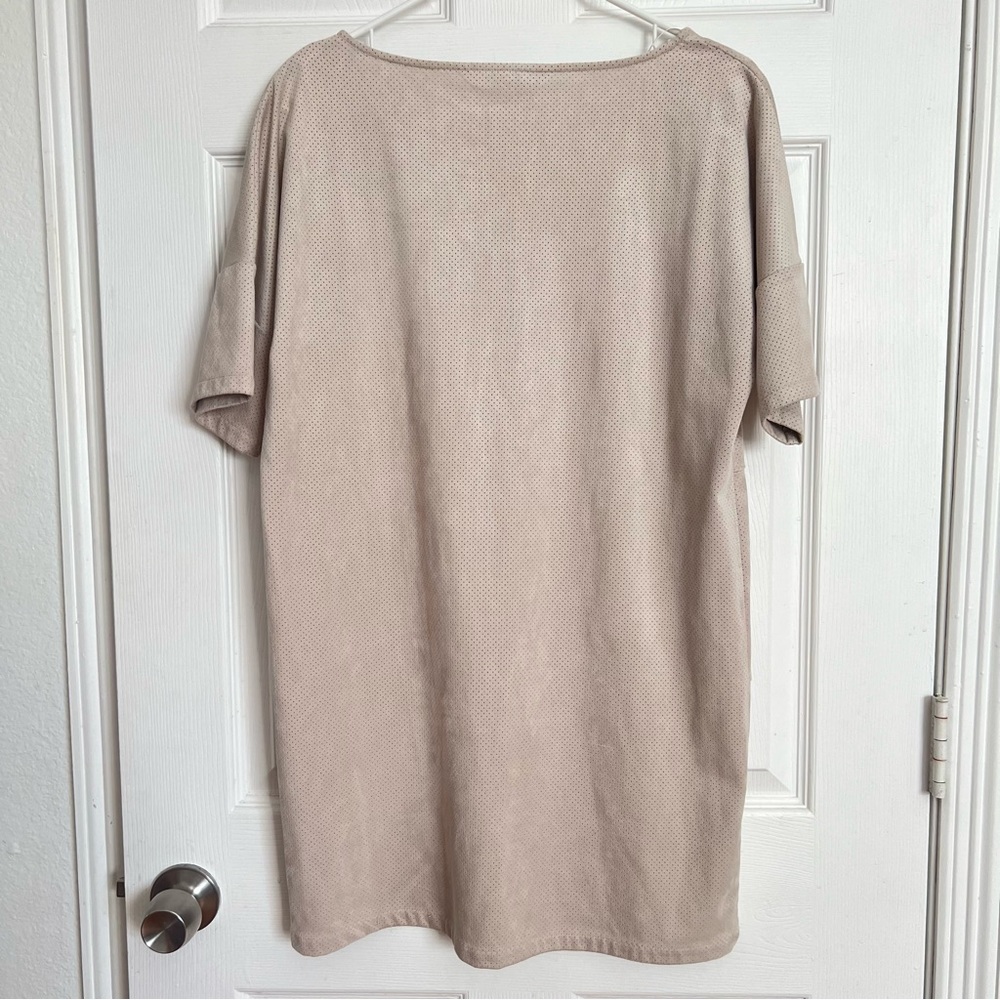 Zara Basic Collection | Beige Perforated Tired Fa… - image 2